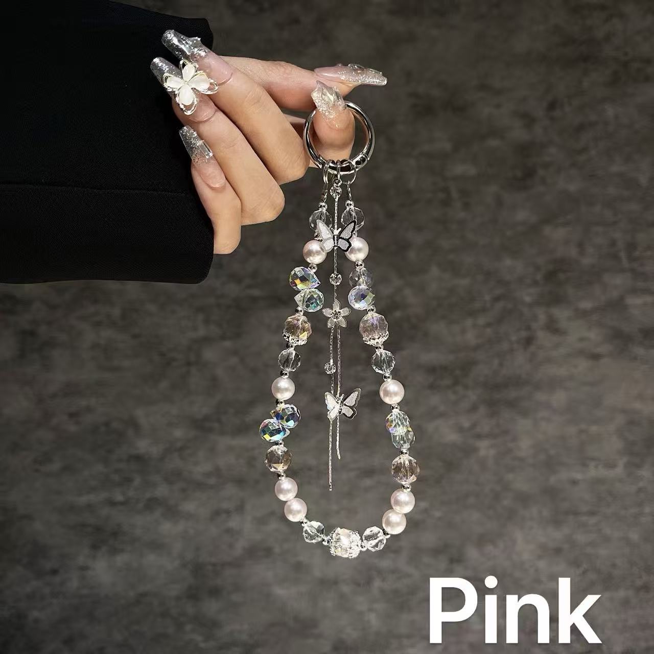 Pearl Butterfly Phone Charm | Knotive