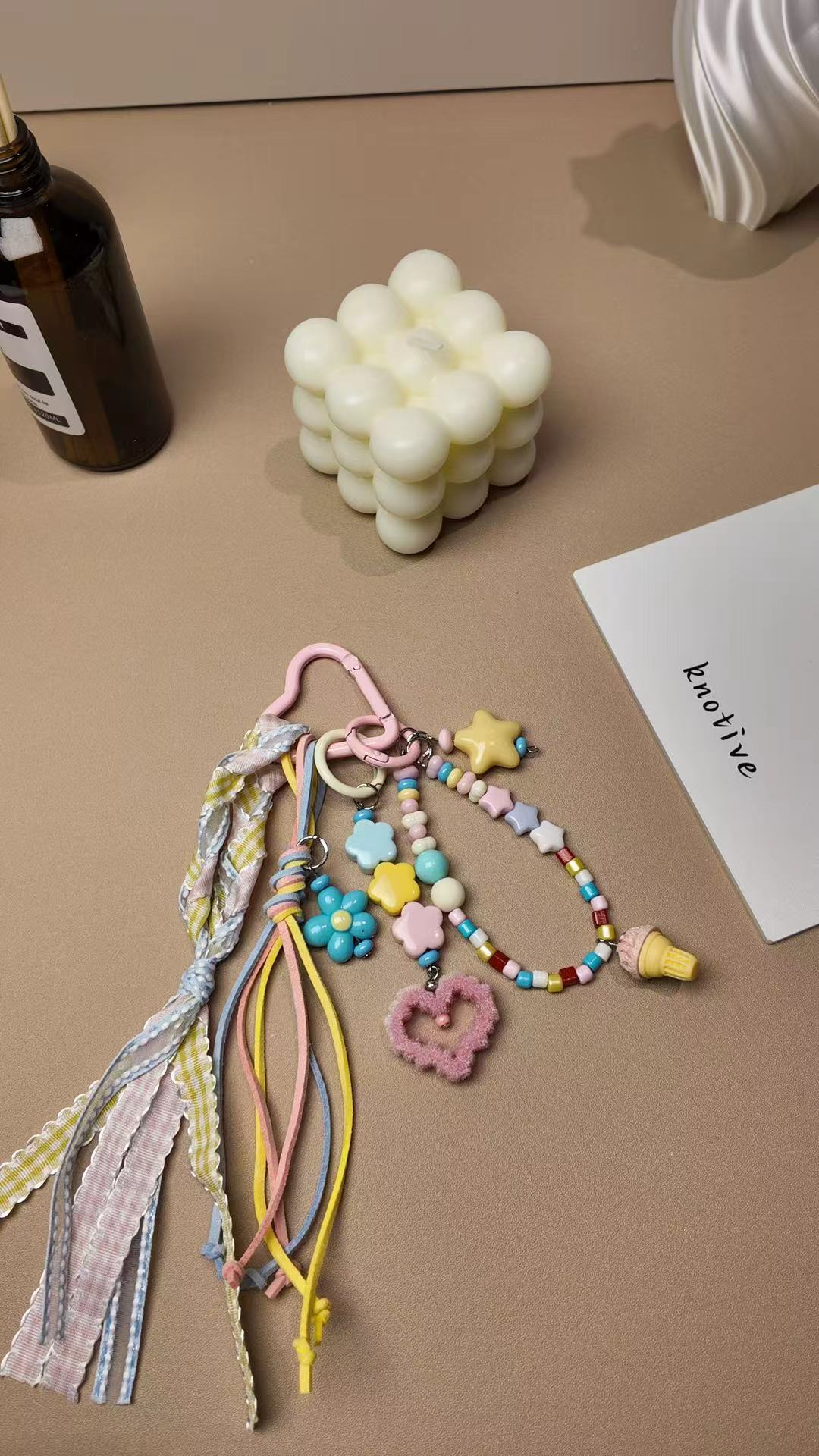 Macaron Heart Bag Charm | Knotive