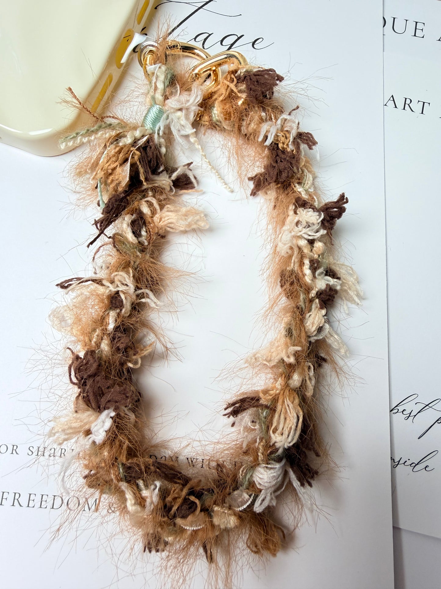 Autumn Leaves Knit Phone Charm | Knotive