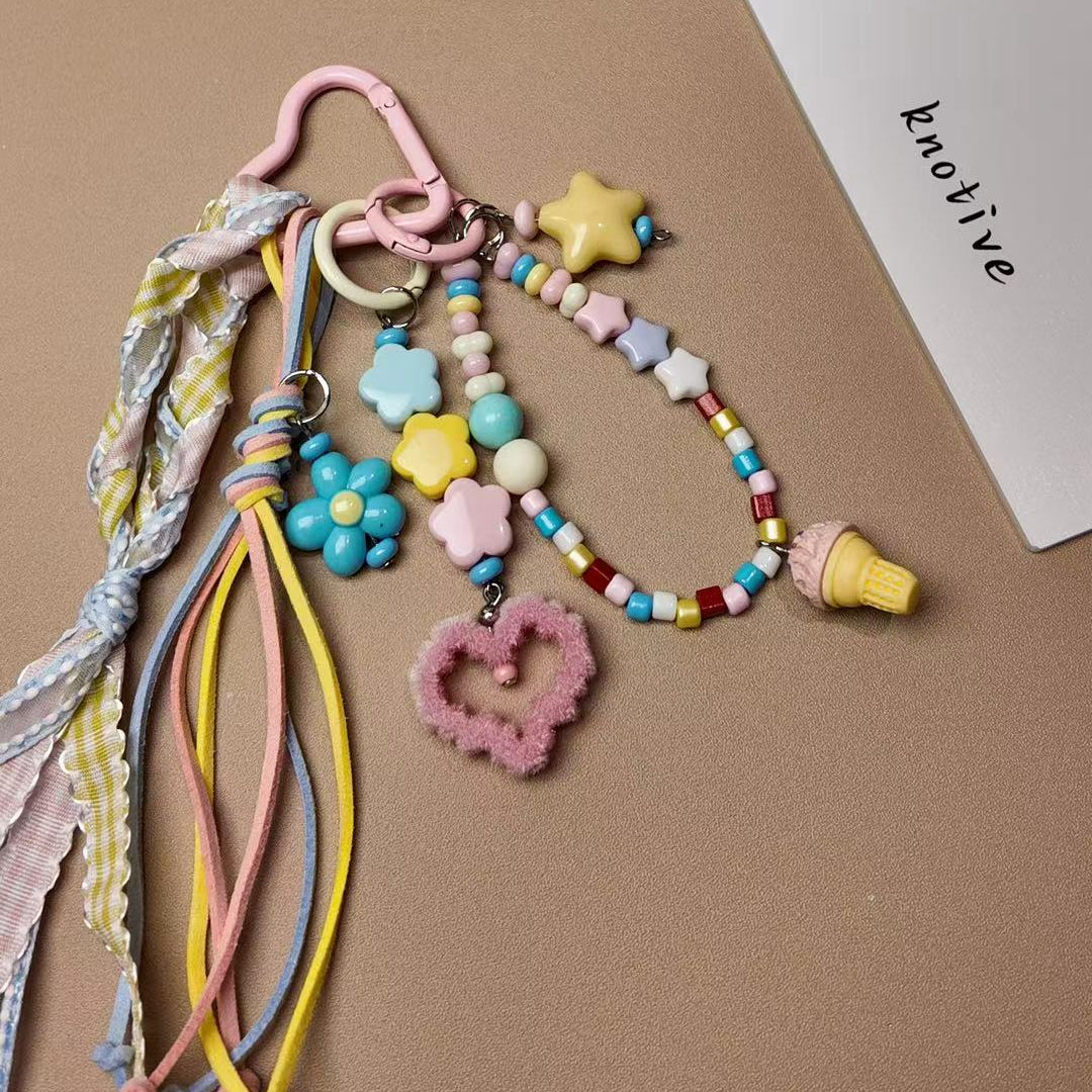 Macaron Heart Bag Charm | Knotive