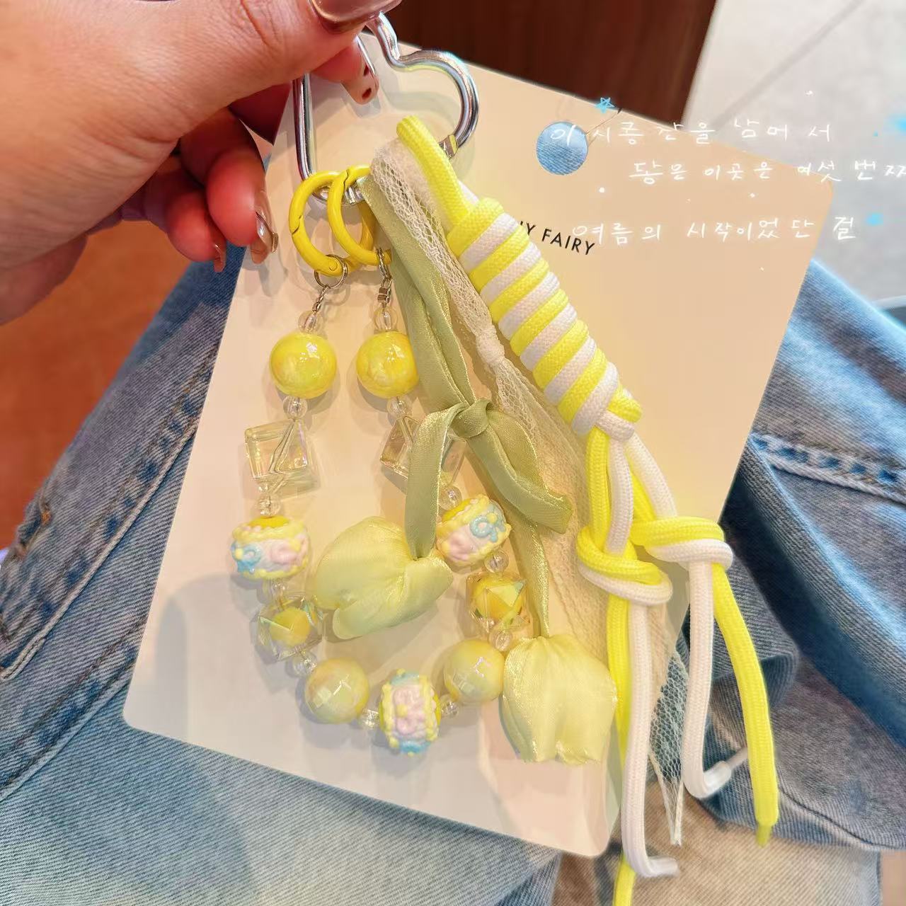 Tulip Ribbon Bag Charm | Knotive