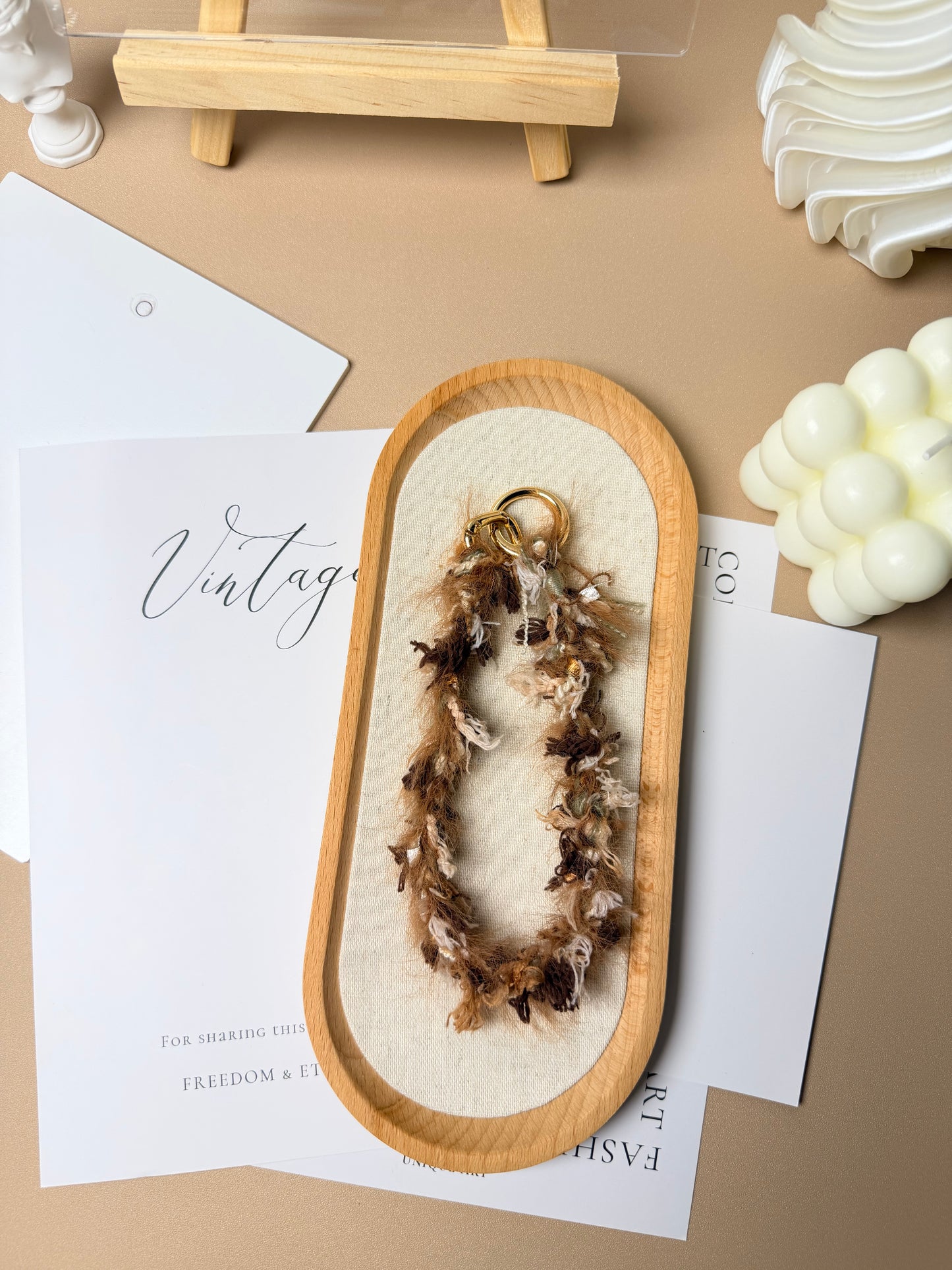 Autumn Leaves Knit Phone Charm | Knotive