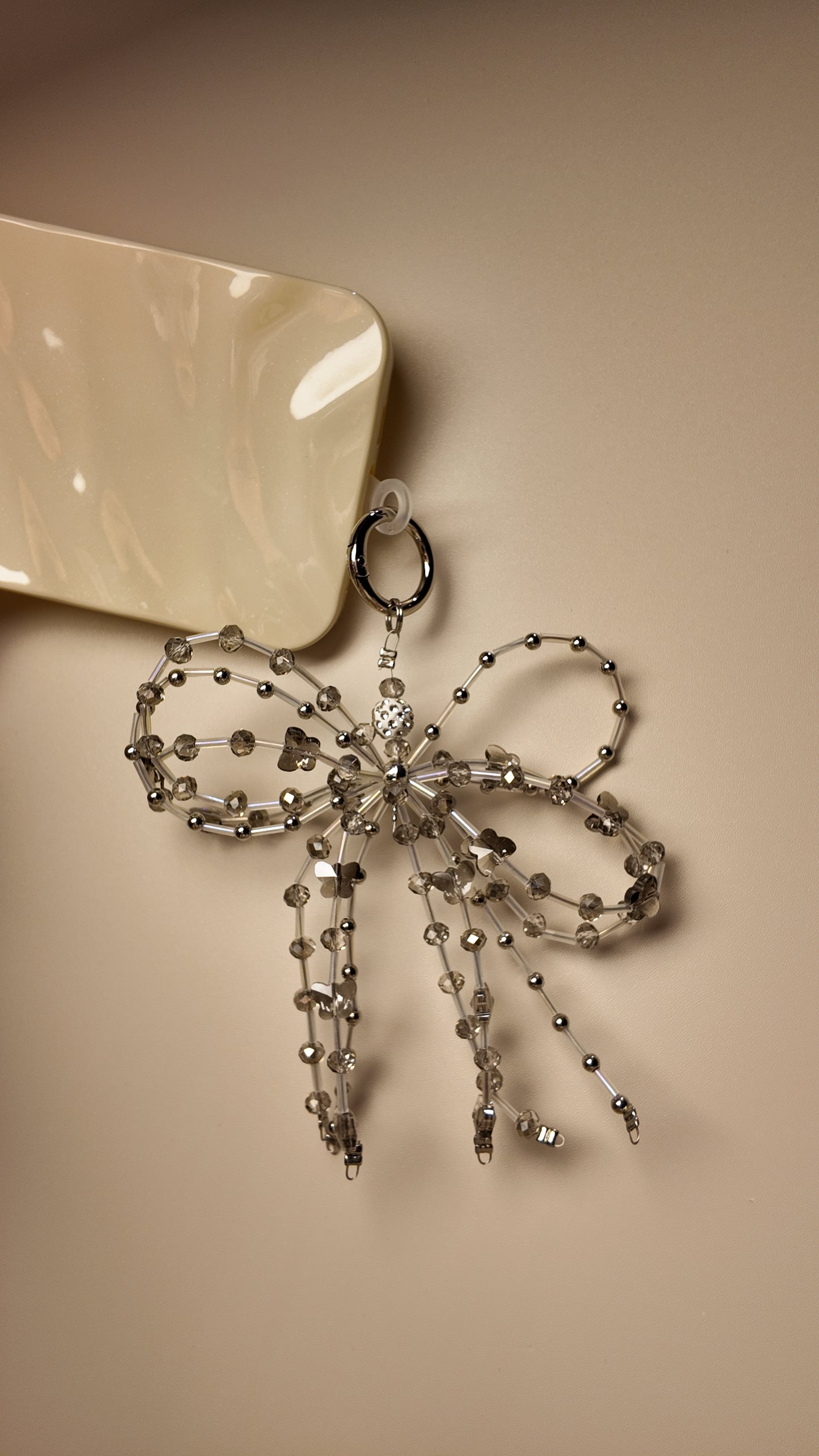 Multi-Layer Beaded Bow Phone Charm | Knotive