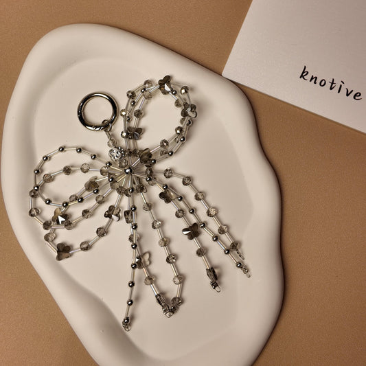 Multi-Layer Beaded Bow Phone Charm | Knotive