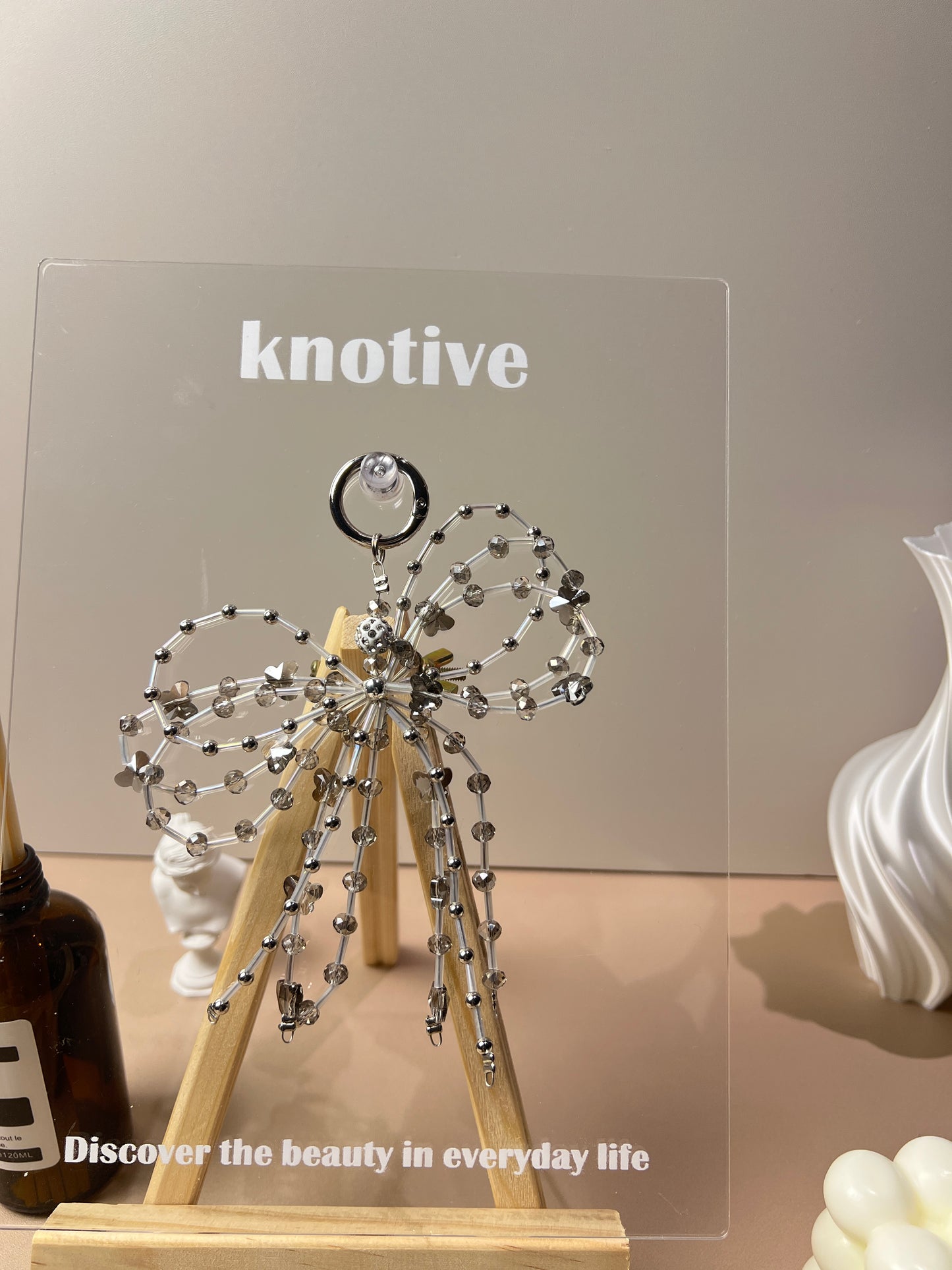 Multi-Layer Beaded Bow Phone Charm | Knotive