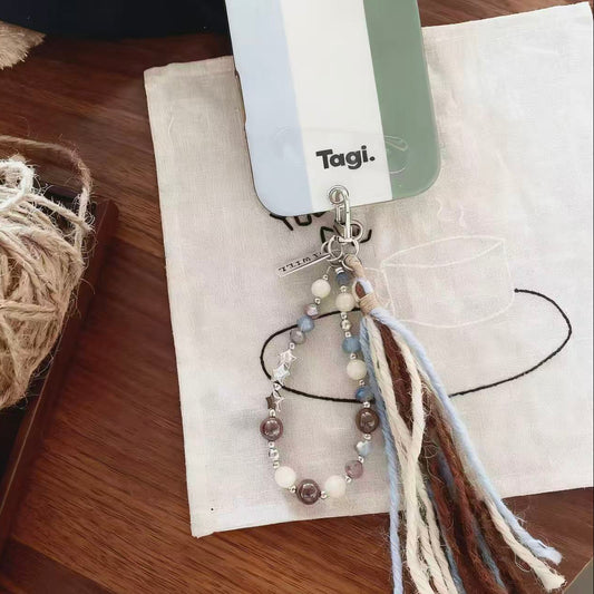 Starlight Yarn Tassel Phone Charm | Knotive