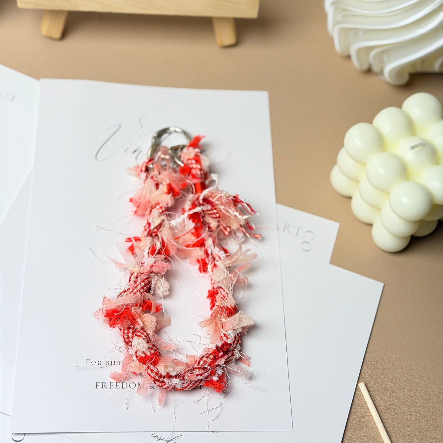 Energy Red Knit Phone Charm | Knotive