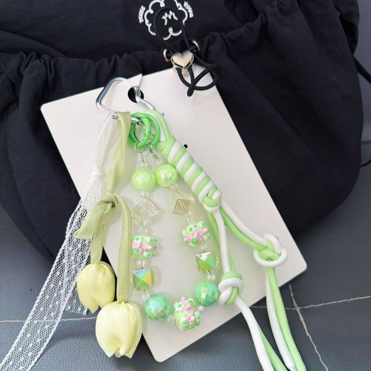 Tulip Ribbon Bag Charm | Knotive