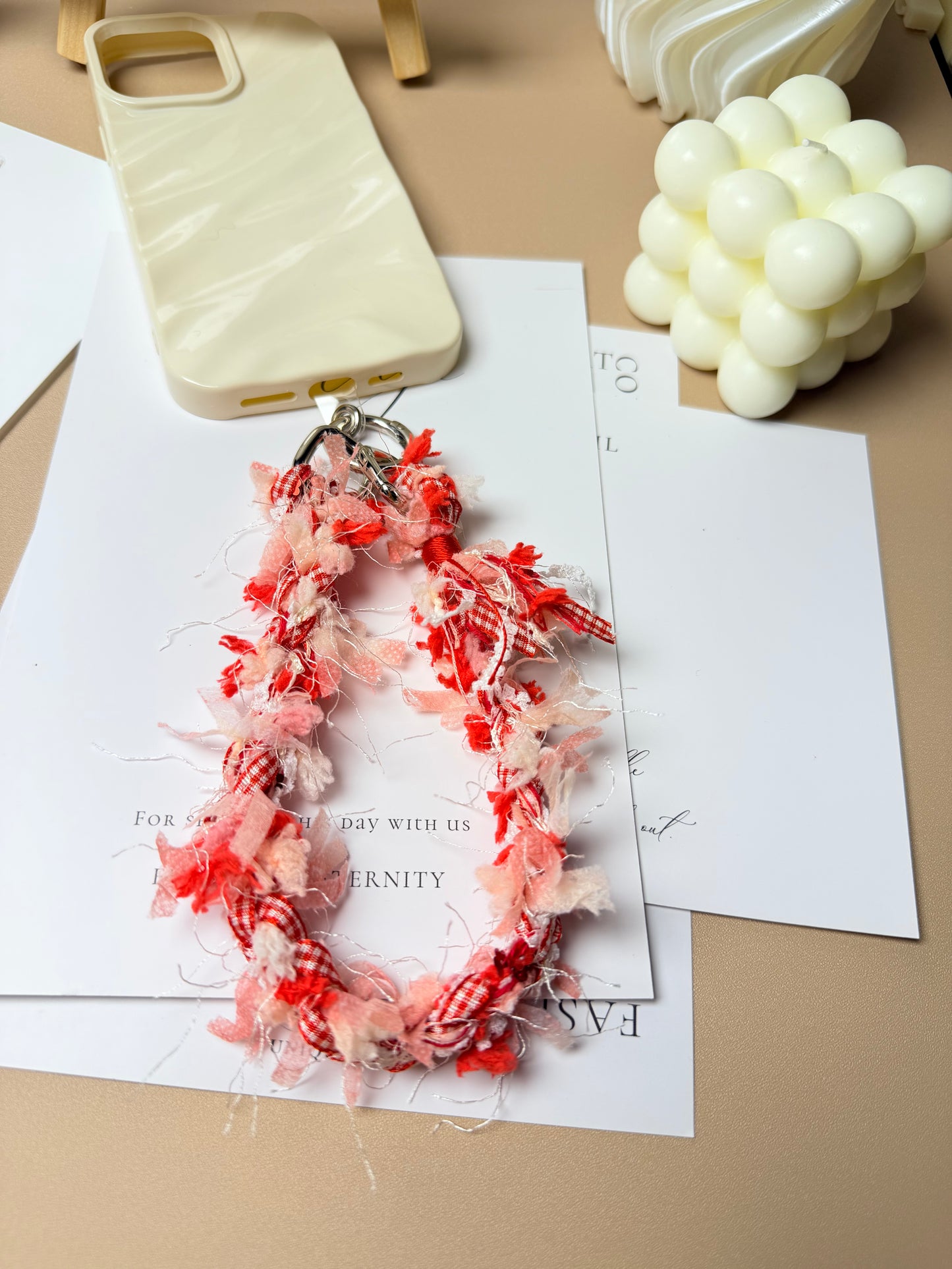 Energy Red Knit Phone Charm | Knotive