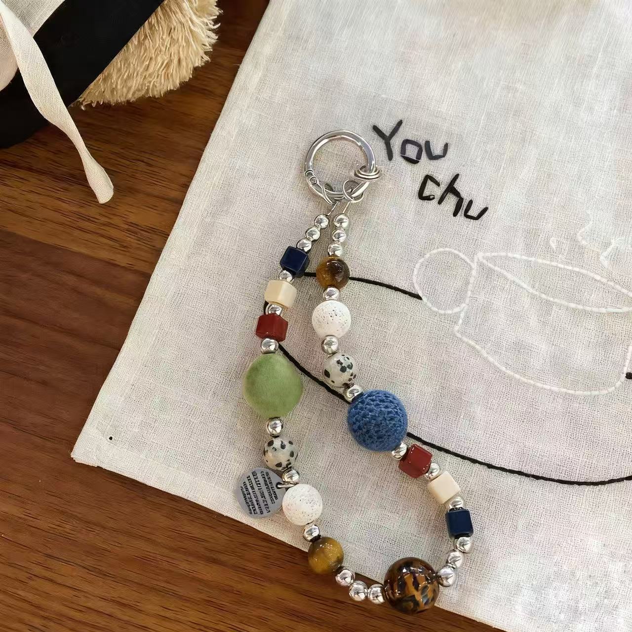 Vintage Mixed-Material Phone Charm | Knotive