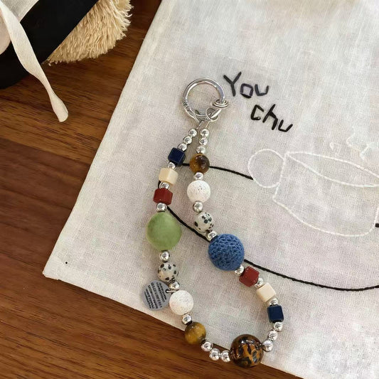 Vintage Mixed-Material Phone Charm | Knotive