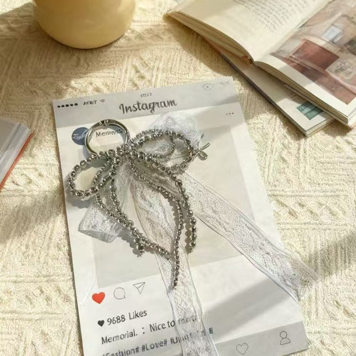 Bow and Lace Phone Charm | Knotive