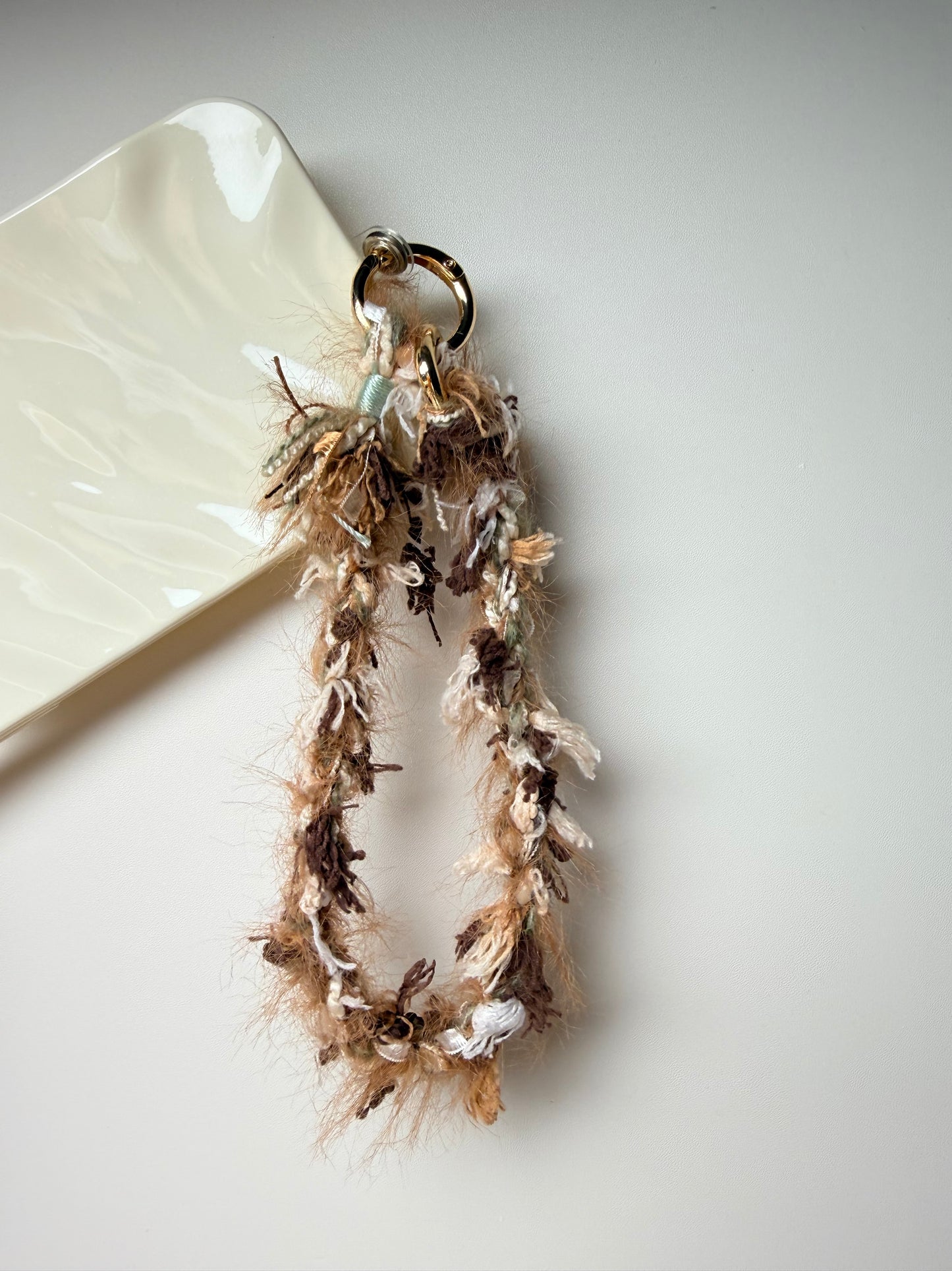 Autumn Leaves Knit Phone Charm | Knotive