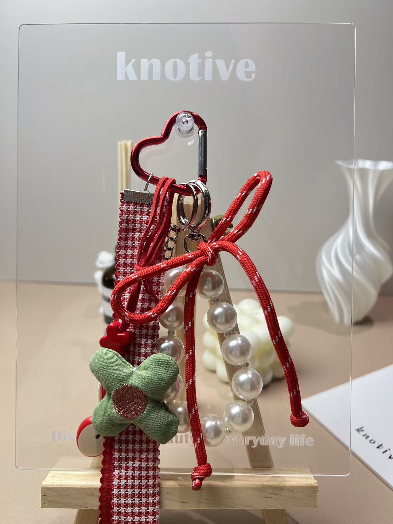 Tennis Racket Pearl Bag Charm | Knotive