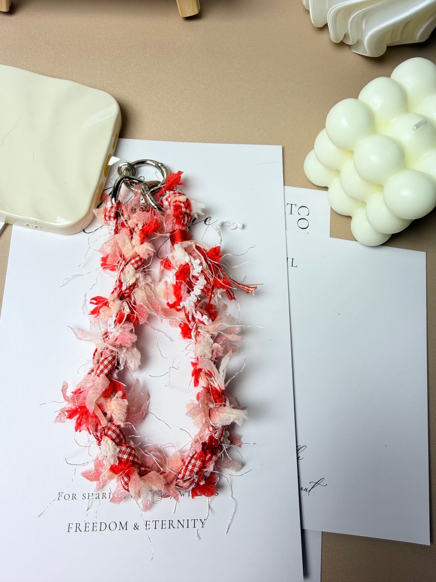 Energy Red Knit Phone Charm | Knotive