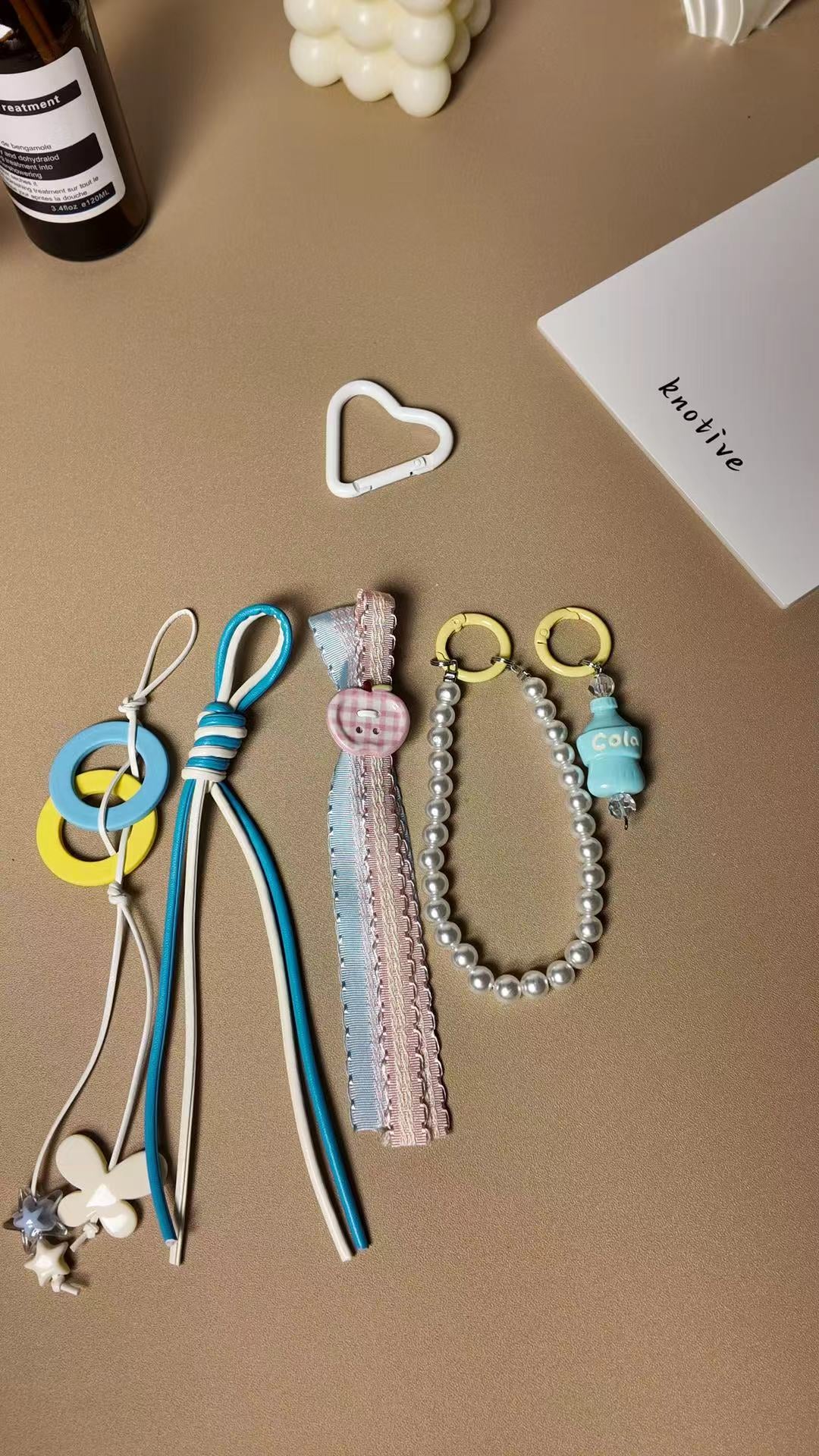 Pink Button Bag Charm | Knotive