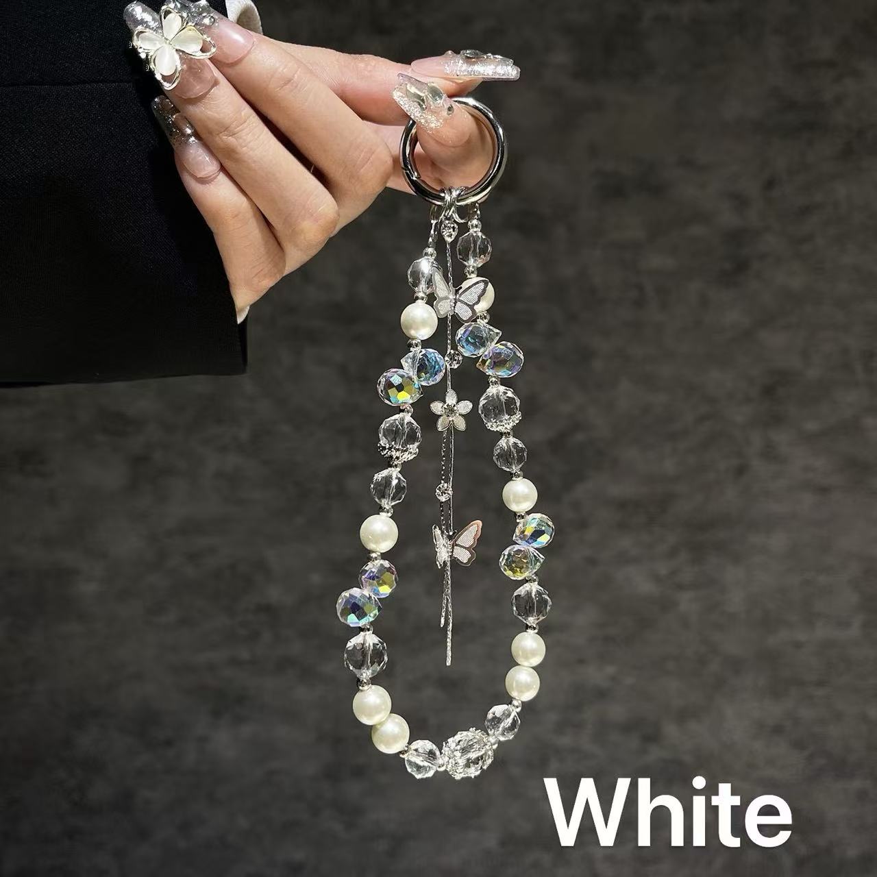 Pearl Butterfly Phone Charm | Knotive