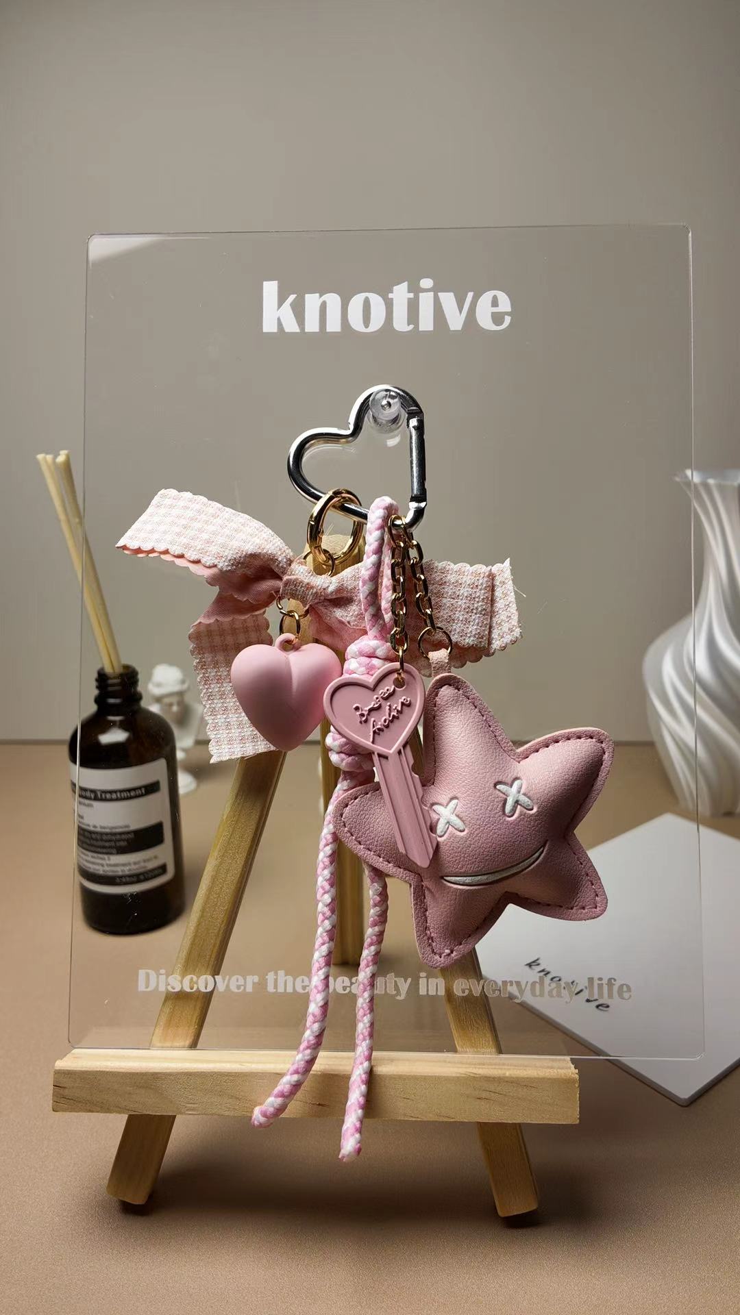 Pink Bow Bag Charm |  Knotive