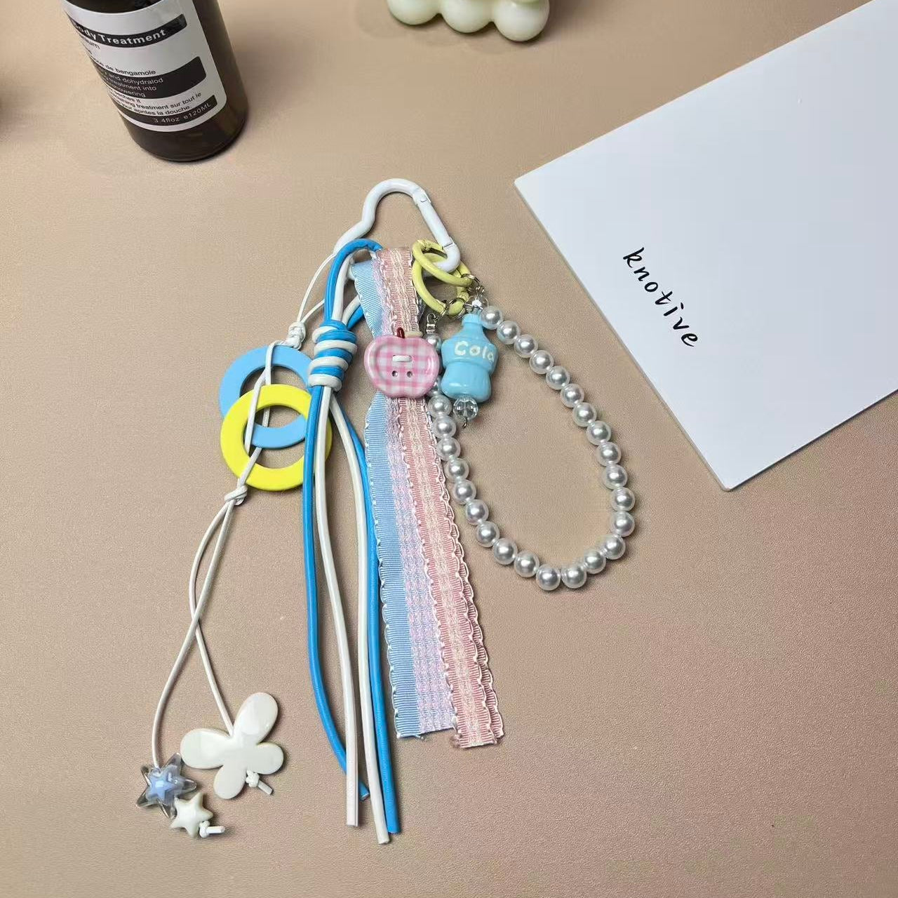 Pink Button Bag Charm | Knotive
