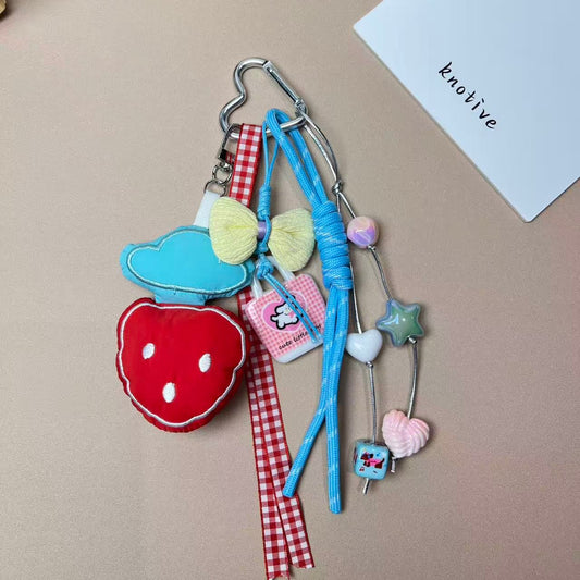 Lively Strawberry Bag Charm | Knotive